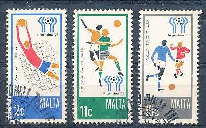 MALTA 1978  -   Football World Cup - Argentina   FULL SET    -  FINE  USED