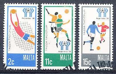 MALTA 1978  -   Football World Cup - Argentina   FULL SET    -  FINE  USED