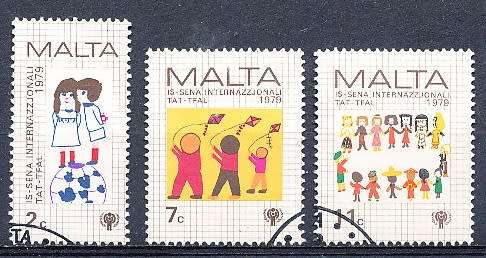 MALTA 1979  -   Children Year  -  FULL SET    -  FINE  USED