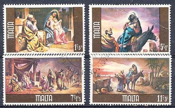 MALTA 1979  -   Christmas Stamps  -  FULL SET    -  FINE  USED