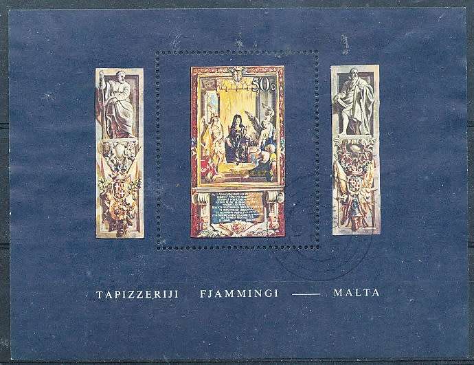MALTA 1980  -   Tapestry  -  MINI-SHEET    -  FINE  USED