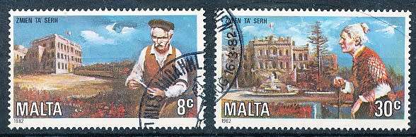 MALTA 1982  -   Care of the Elderly  -   FULL  SET    -  FINE USED