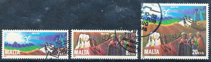 MALTA 1982  -   Christmas Stamps  -   FULL  SET    -  FINE USED