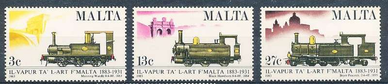 MALTA 1983  -    Valetta-Rabat Railway  -  FULL SET    -  MINT