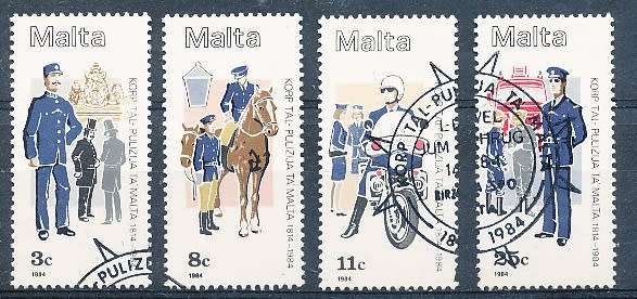 MALTA 1984  -   Malta Police-   FULL  SET    -  FINE USED