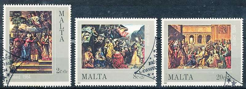 MALTA 1984  -    Christmas stamps -  FULL SET    -  FINE USED