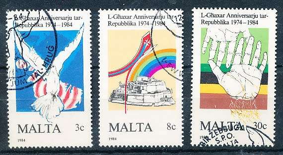 MALTA 1984  -     Republic of Malta  -  FULL SET    -  FINE USED