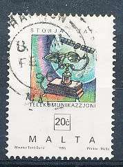 MALTA 1995  -  History of Telecom TOP VALUE   -  FINE  USED