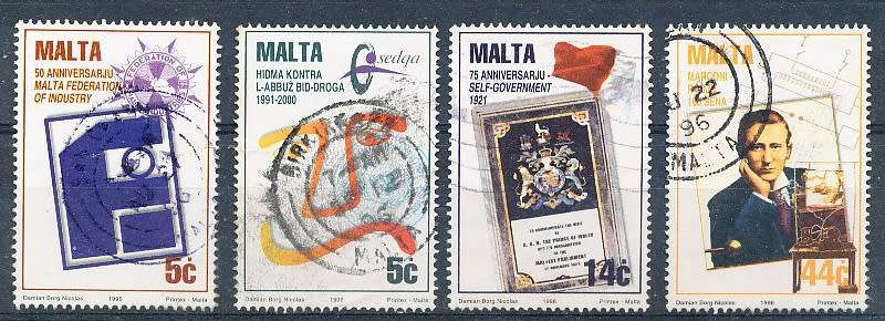 MALTA 1996 -     Anniversaries and Events  -  FULL SET    -  FINE USED