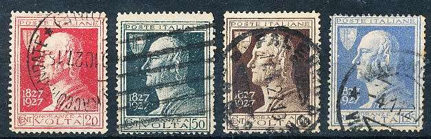 ITALY  1927   -   Death of Volta  FULL SET     - FINE  USED