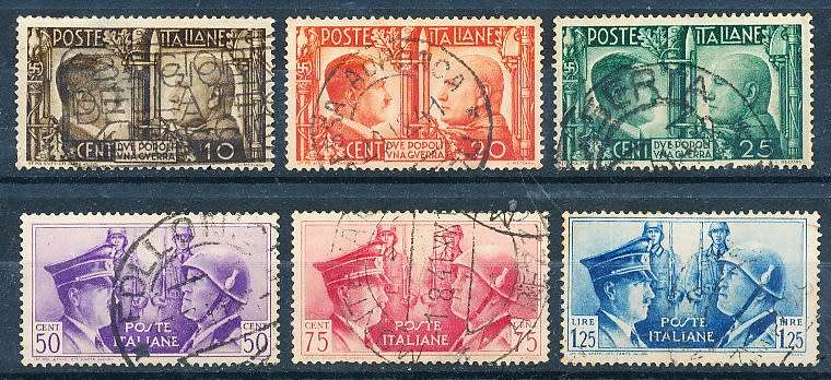 ITALY  1941   -   Rome-Berlin Axis  FULL   SET     -  FINE USED