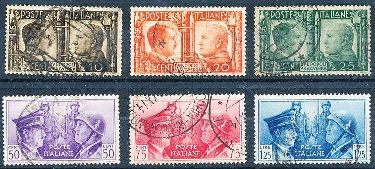 ITALY  1941   -   Rome-Berlin Axis  FULL   SET     -  FINE USED