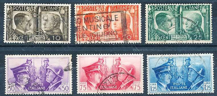 ITALY  1941   -   Rome-Berlin Axis  FULL   SET     -  FINE USED