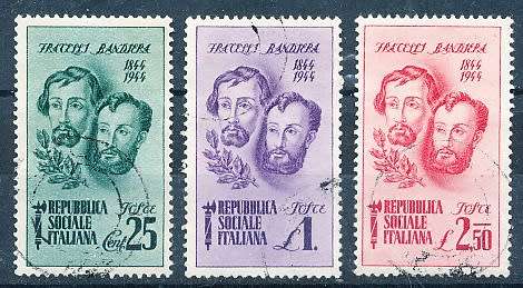ITALY  1944   -   Bandiera Brothers  FULL   SET     -  FINE USED