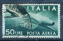 ITALY  1945   -    Airmail  50L     -  FINE USED