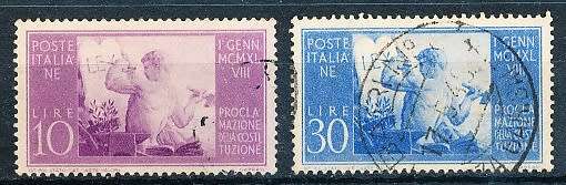 ITALY  1948   - Proclamation of the Constitution  FULL   SET     -  FINE USED