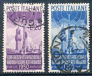 ITALY  1950   -  Radio Conference, Florence  FULL   SET     -  FINE USED