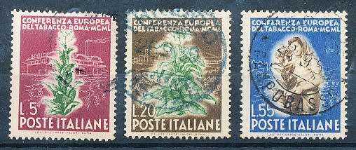 ITALY  1950   -   Tobacco Conference  FULL   SET     -  FINE USED