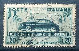 ITALY  1951   -  Automobile Exhibition - Turin  SINGLE ISSUE      -  FINE USED