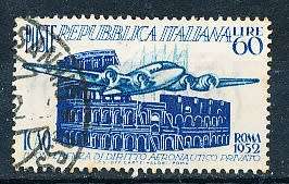 ITALY  1952   -  Aviation Organization, Rome    SINGLE ISSUE      -  FINE USED