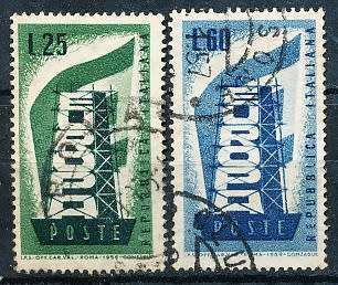 ITALY  1956   -    EUROPA Stamps FULL SET  -  FINE USED