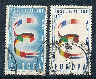 ITALY  1957   -   EUROPA Stamps  FULL SET    -  FINE USED