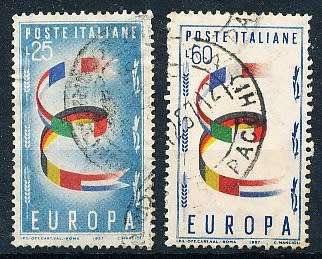 ITALY  1957   -   EUROPA Stamps  FULL SET    -  FINE USED