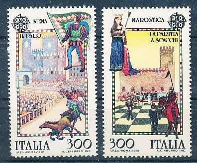 ITALY  1981   -   EUROPA Stamps - Folklore    FULL SET     -  FINE  MINT