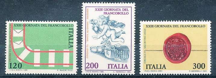 ITALY  1981   -   Stamp Day  FULL SET     -  FINE  MINT