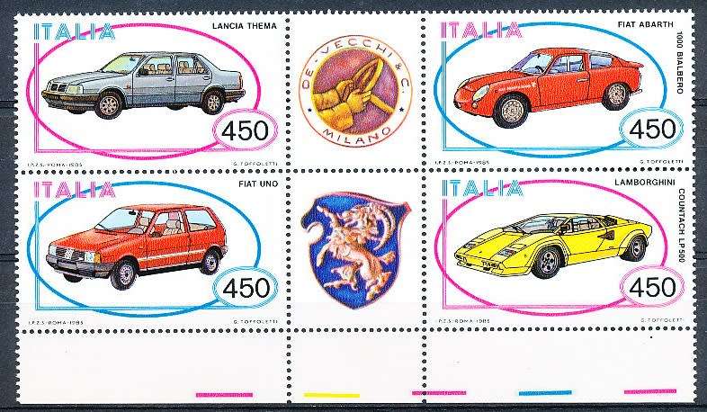 ITALY  1985   -  Italian Vehicles  FULL SET     -  FINE  MINT