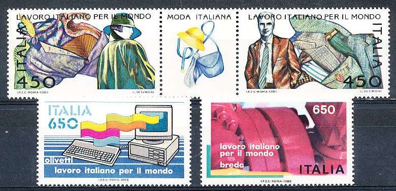 ITALY  1986   -  Engineering Works Abroad  FULL SET     -  FINE  MINT
