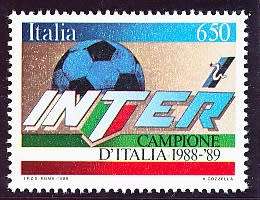 ITALY  1989   -  Football Champions - INTER   SINGLE ISSUE    -  FINE  MINT