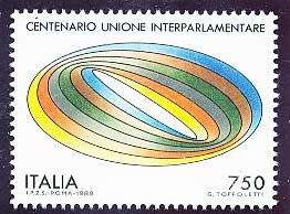 ITALY  1989   -  Interparliamentary Union   SINGLE ISSUE    -  FINE  MINT