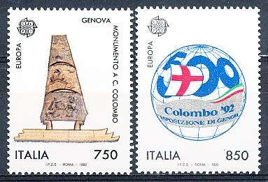 ITALY  1992   - EUROPA Stamps  FULL SET   -  FINE  MINT