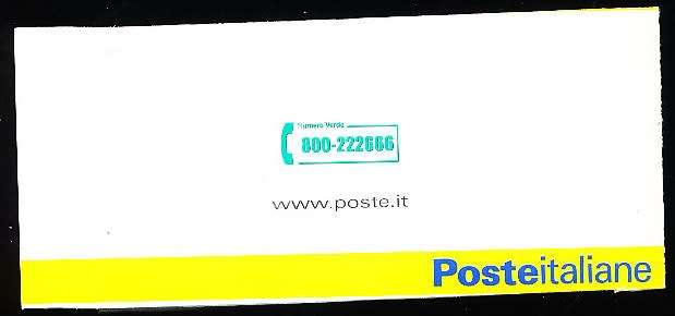 ITALY  2001   - Priority Mail - Self-Adhesive  COMPLETE BOOKLET    -  FINE  MINT
