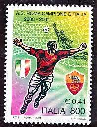 ITALY  2001   -  Football Champions - Roma  SINGLE ISSUE    -  FINE  MINT