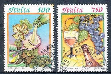 ITALY  1996   -  Italian Wine  FULL SET    -  FINE  USED