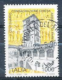 ITALY  1996   -  Reconstructed Farfa Abbey  SINGLE ISSUE     -  FINE  USED