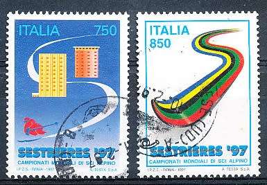 ITALY  1997   -    Downhill Skiing  Championship  FULL SET    -  FINE  USED