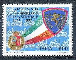 ITALY  1997   -  Traffic Patrol  SINGLE ISSUE -  FINE  MINT