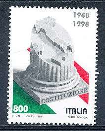 ITALY  1998   -  Italian Constitution   SINGLE ISSUE -  FINE  USED