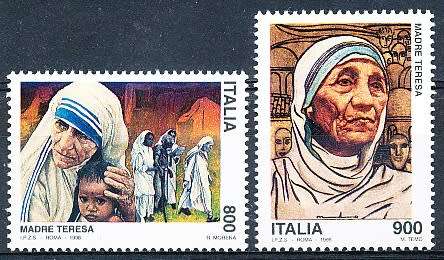 ITALY  1998   -    Mother Teresa FULL SET -  FINE  MINT