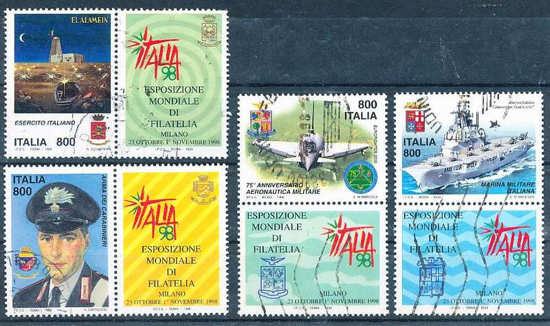 ITALY  1998   -  World Stamp Exhibition, Milan   FULL SET  -  FINE  USED