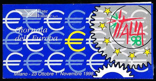 ITALY  1998   -  World Stamp Exhibition, Milan   BOOKLET -  FINE  MINT