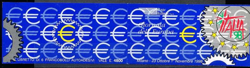 ITALY  1998   -  World Stamp Exhibition, Milan   BOOKLET -  FINE  MINT