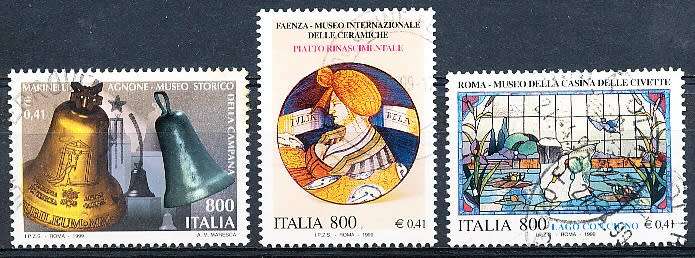 ITALY  1999   -  National Museums FULL SET    -  FINE  USED