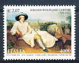 ITALY  1999   -   Johann Wolfgang Goethe  SINGLE ISSUE    -  FINE  MINT