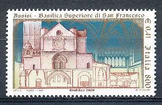 ITALY  1999   -   St. Francesco Basilica, Assisi  SINGLE ISSUE    -  FINE  MINT