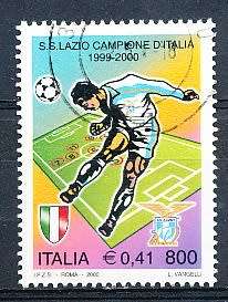 ITALY  2000   -   Football Champions - Lazio  SINGLE ISSUE     -  FINE  USED