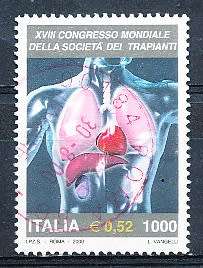 ITALY  2000   -  Transplantation Society     SINGLE ISSUE     -  FINE  USED